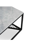 Ława INFINITY 2 , popielaty marmur / czarny - Halmar