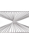 Ława INFINITY , stelaż - srebrny, szkło - dymiony - Halmar
