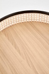Ława LANIPA czarny / rattan naturalny - Halmar
