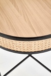 Ława LANIPA czarny / rattan naturalny - Halmar