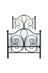 Łóżko PANAMA 90 cm metalowe czarny - Halmar