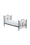 Łóżko PANAMA 90 cm metalowe czarny - Halmar