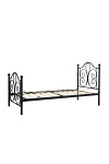 Łóżko PANAMA 90 cm metalowe czarny - Halmar