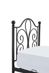 Łóżko PANAMA 90 cm metalowe czarny - Halmar
