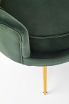 Fotel AMORINITO wypoczynkowy ciemny zielony / złoty - Halmar