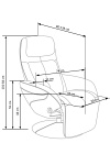 OPTIMA 2 recliner popielaty tkanina - Halmar