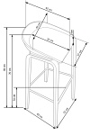 Hoker H86 biało / popiel - Halmar