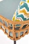 Fotel GARDENA 1S czarny / naturalny / popielaty - Halmar