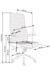 Fotel AREZZO gabinetowy popielaty - Halmar