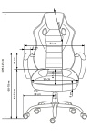 Fotel SCROLL gabinetowy czarny / czerwony / popielaty - Halmar
