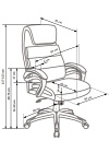Fotel SIDNEY gabinetowy czarny - Halmar
