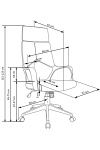 Fotel VOYAGER gabinetowy czarny / niebieski - Halmar