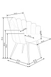 Krzesło K410 popielaty velvet - Halmar