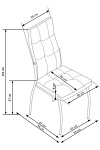 Krzesło K416 granatowy velvet - Halmar