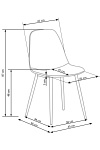 Krzesło K417 ciemny zielony velvet - Halmar