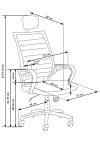 Fotel SOCKET pracowniczy biało-czarny - Halmar