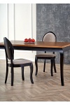 Stół WINDSOR rozkładany 160-240x90x76 cm kolor ciemny dąb/czarny - Halmar