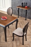 Stół WINDSOR rozkładany 160-240x90x76 cm kolor ciemny dąb/czarny - Halmar