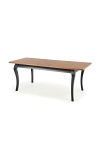 Stół WINDSOR rozkładany 160-240x90x76 cm kolor ciemny dąb/czarny - Halmar