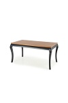 Stół WINDSOR rozkładany 160-240x90x76 cm kolor ciemny dąb/czarny - Halmar