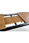 Stół WINDSOR rozkładany 160-240x90x76 cm kolor ciemny dąb/czarny - Halmar