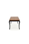 Stół WINDSOR rozkładany 160-240x90x76 cm kolor ciemny dąb/czarny - Halmar