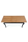 Stół WINDSOR rozkładany 160-240x90x76 cm kolor ciemny dąb/czarny - Halmar