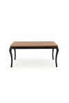 Stół WINDSOR rozkładany 160-240x90x76 cm kolor ciemny dąb/czarny - Halmar