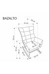 Fotel BAZALTO bujany popiel - Halmar