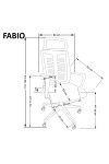 Fotel FABIO gabinetowy czarny - Halmar