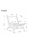 Fotel FODEN wypoczynkowy, czarny / naturalny - Halmar