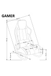 Fotel GAMER czarny/czerwony - Halmar