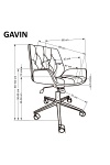 Fotel GAVIN gabinetowy orzechowy / czarny - Halmar