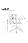Fotel HAMLET gabinetowy czarny / popielaty - Halmar