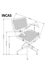 Fotel INCAS gabinetowy brązowy / czarny - Halmar