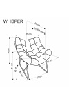 Fotel WHISPER wypoczynkowy, czarny / naturalny - Halmar