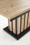 Ława BARETTI dąb artisan/czarny - Halmar