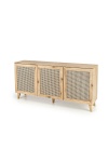 Komoda BORNEO KM-1 dąb artisan/czarny - Halmar