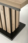 Stół LAMELLO rozkładany 130-180/80 cm dąb artisan/czarny - Halmar