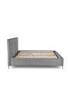 Łóżko MODULO W1 160 - wezgłowie popiel tap. Monolith 85 - Halmar