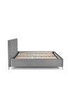 Łóżko MODULO W2 160 - wezgłowie popiel tap. Monolith 85 - Halmar