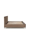 Łóżko MODULO W3 160 - wezgłowie beżowy tap. Monolith 09 - Halmar