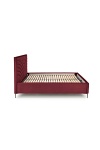 Łóżko MODULO W3 160 - wezgłowie bordowy tap. Monolith 59 - Halmar