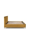 Łóżko MODULO W3 160 - wezgłowie musztardowy tap. Monolith 48 - Halmar
