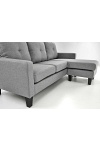 Sofa GERSON z podnóżkiem popielaty - Halmar