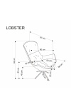 Fotel LOBSTER wypoczynkowy cynamonowy - Halmar