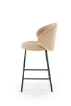 Hoker H121 nogi - czarny, siedzisko - beżowy - Halmar