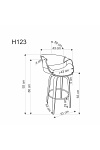 Hoker H123 czarny / orzechowy - Halmar