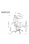 Fotel MARCUS gabinetowy czarny - Halmar