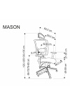 Fotel MASON gabinetowy czarny - Halmar